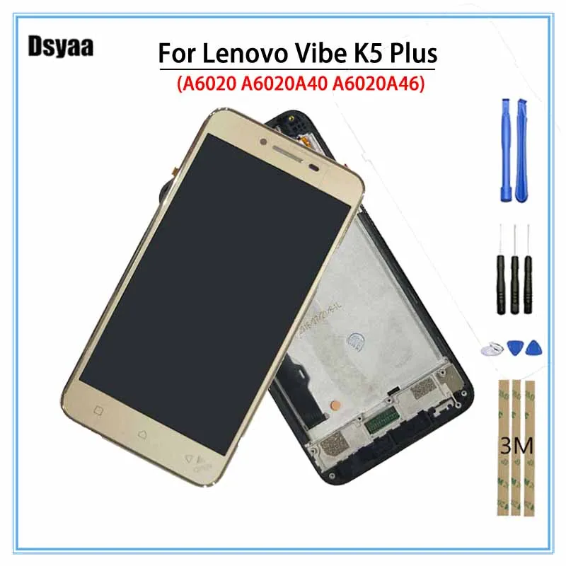 

For Lenovo Vibe K5 Plus LCD Display A6020A46 Touch Screen Digitizer Assembly Replace with Frame 5 Inch for Lenovo Vibe K5 Plus