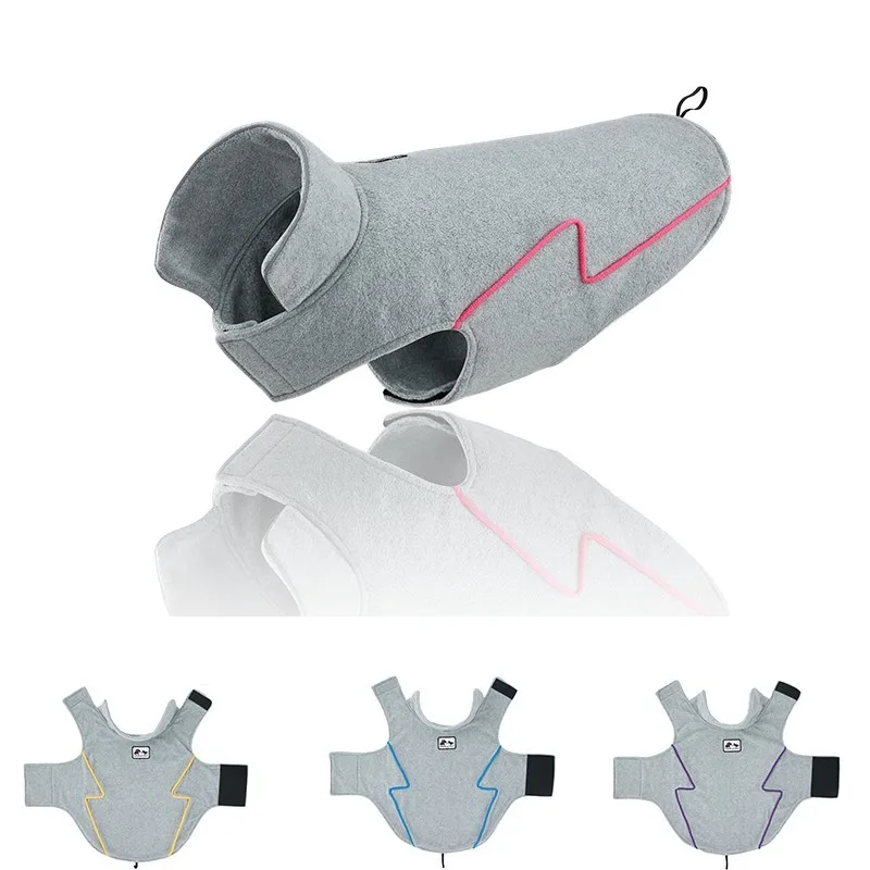 

New Pet Dog Clothes Winter Warm Soft Fleece Grey Dog Coat Double-side Jacket High Quality Puppy Vest for Small Medium Large Dogs