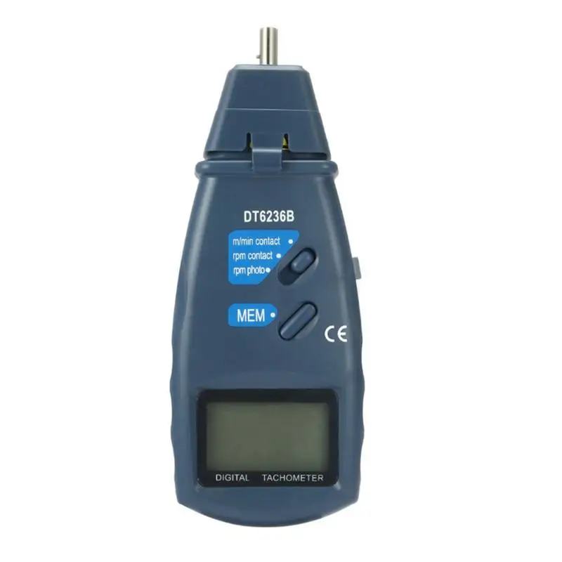 

Uxcell DT-6236B 2 In 1 Digital Tachometer Contact / Non - Contact Photo Tachometer RPM Tachometer 2.5-99.999 RPM Photo Tach