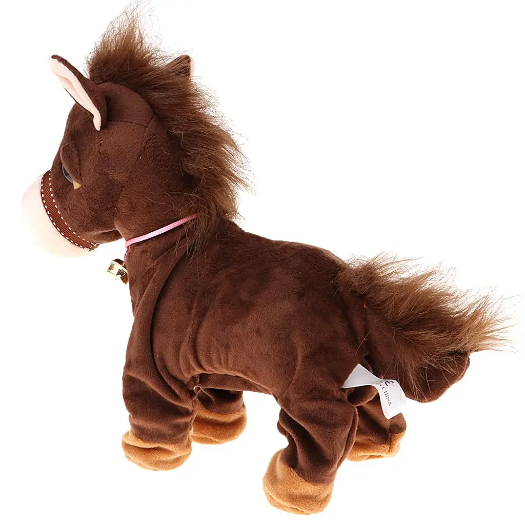 Электронная имитация плюшевая лошадка с куклой ходьба мягкие Обучающие игрушки подарок на день рождения для детей малышей
