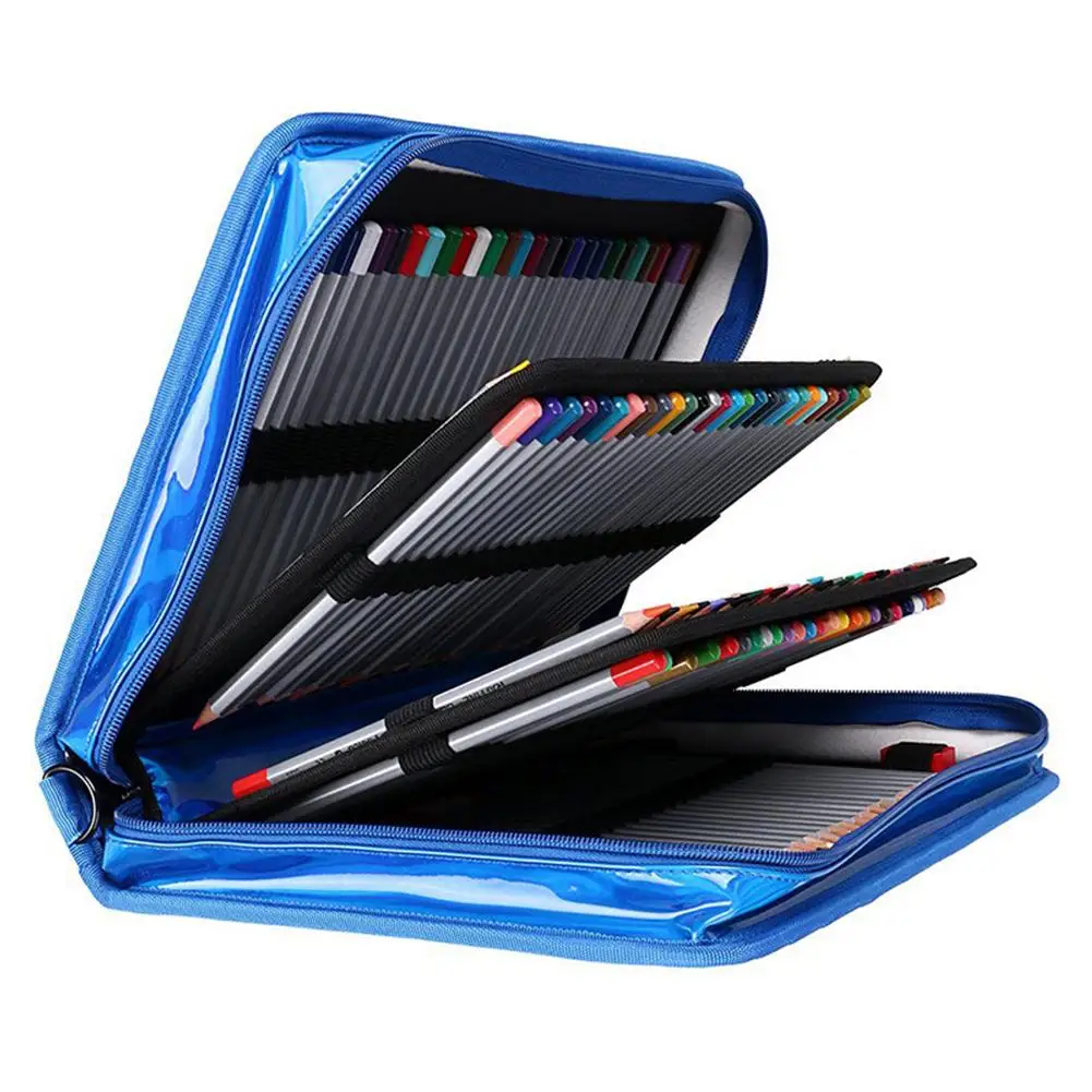 

Creative Transparent 160 Holes Pen Bag Male And Female Pencil Bag Student Large Capacity Stationery Bag Support Drop Shipping