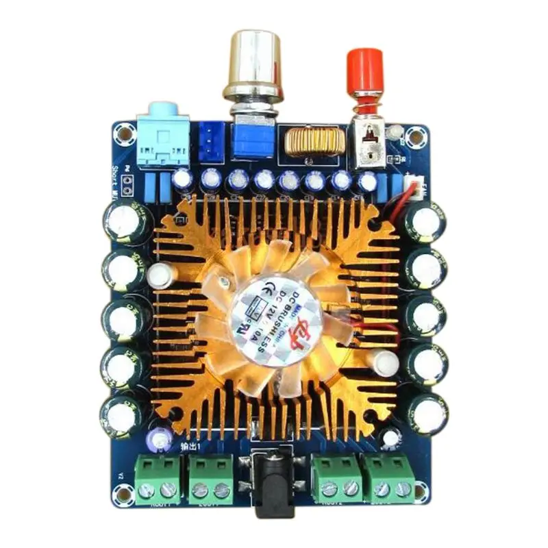 Постоянный ток 12-16V TDA7850 4 канала 50Wx4 Hi-Fi стерео аудио усилитель доска + вентилятор |