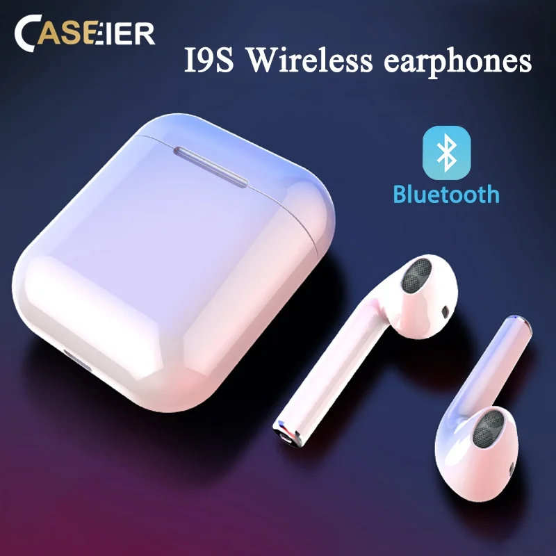 

CASEIER I9S Wireless Bluetooth Headphone Headset HIFI Wireless Magnetic Charging Box Case For IOS Android SmartPhone Tablet