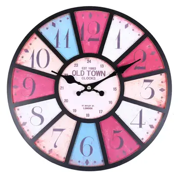 

2019 NEW European Retro Roman Digital Stereo Wall Clock (Without Battery)