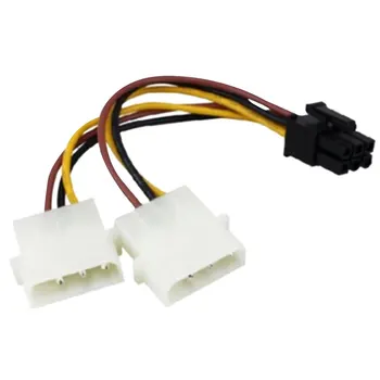

High Quality Graphics Card Power Cable Dual 4PIN to 6PIN 6P to 4P Adapter Cable Computer Graphics Card Power Cable