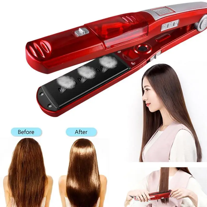 Hair Straightener Straightening Iron Electric Ceramic Vapor Steam Moisture Replenishing Curler Professional Styling Salon Tool Hair Straightener Straightening Iron Electric Ceramic Vapor Steam Moisture Replenishing Curler Professional Styling Salon Tool