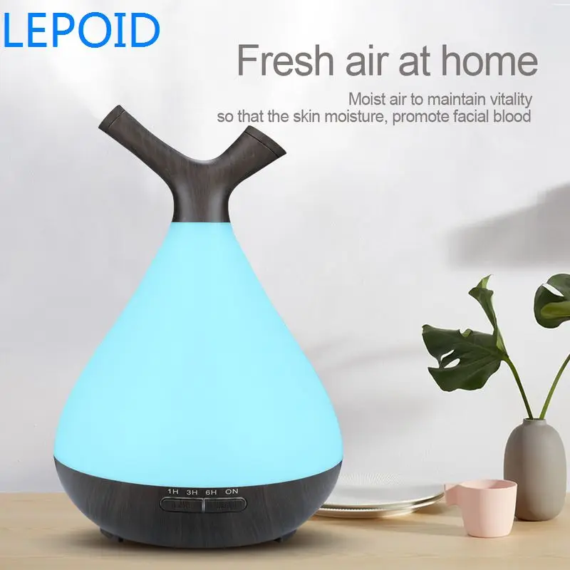 

LEPOID 400ml Essential Oil Diffuser Mist Maker Aroma Humidifier With 7 Color LED Light Ultrasonic Aromatherapy Diffuser for Home