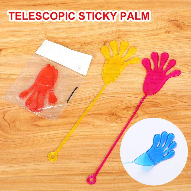 Child Funny Sticky Hands Palm Elastic Sticky Squeeze T0D5 Slap Palm gift U2L9