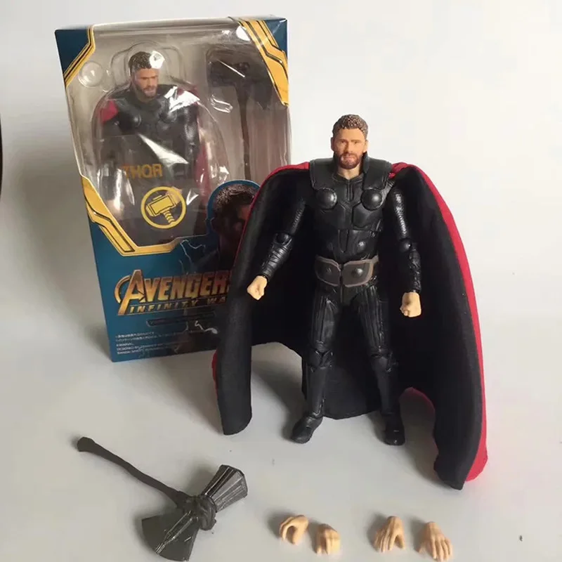 

DIANXIA H15CM Anime Avengers Super Hero Thor The Storm Tomahawk SHF Movable Joints Action Figure Toys For Children Kids DX046