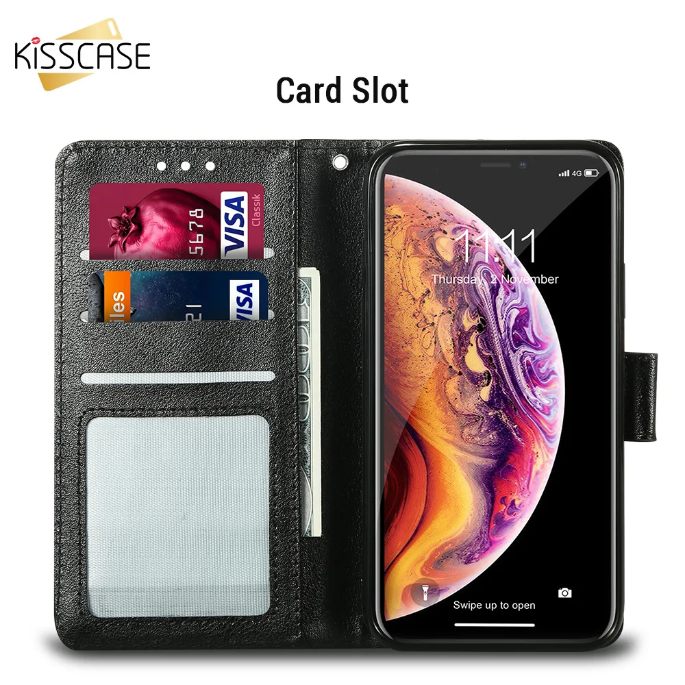 Kisscase флип чехлы Чехол для телефона huawei P Smart 2019 Коврики 10 20 P20 Pro Lite держатель карт