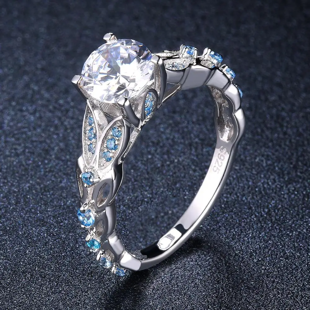 Женское Винтажное кольцо Настоящее серебро 925 пробы 2.81ct круглый бриллиант CZ
