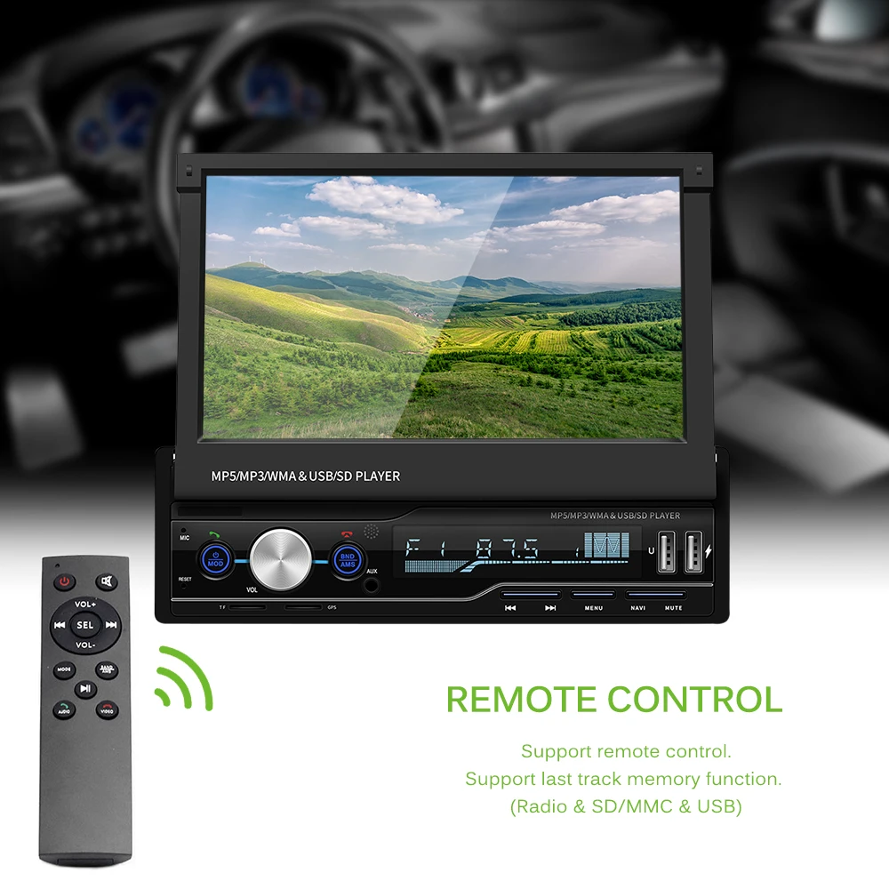7 &quotэкран Bluetooth Handsfree автомобильный стерео радио MP5 плеер FM USB AUX GPS|Автомобильные