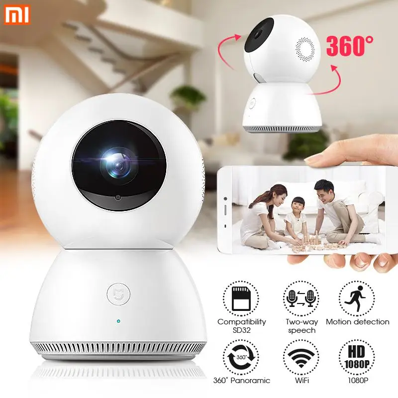 Xiaomi Q8 HD 1080 P 360 ° панорамная IP инфракрасная камера ночного видения AI Mo-tion детектор панорамная камера детская видеоняни