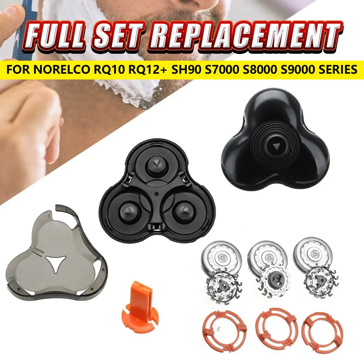 

1 Set Electric Shaver Razors Replacement Head Blade Accessories Cutters for Philips for Norelco RQ12 SH90 S9000 S8950 S7310