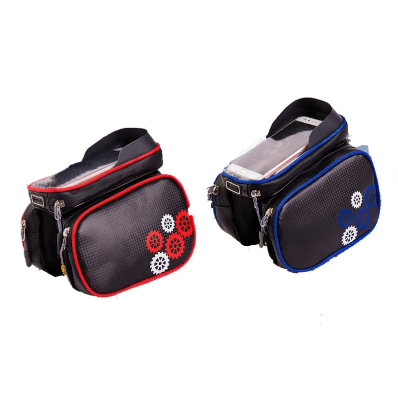 Велосипедная сумка на руль для мобильного телефона, сумка с передним лучом, сумка-кобура, водонепроницаемая сумка для мобильного телефона с сенсорным экраном