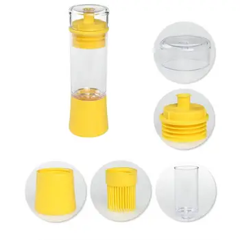 

100mL Silicone Brush Leak Proof Oil Bottle Sauce Bottle For Cooking Baking Basting Portable Barbecue Home Kitchen Tool