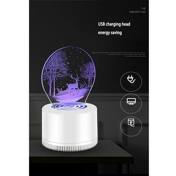 

2020 Creative Indoor USB Mosquito Killer Lamp 3D Night Light Baby Bedroom Table Light Without Radiation Mosquito Repellent Lamp