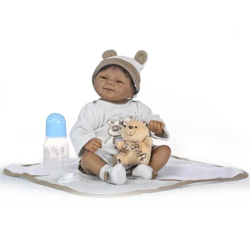 

Lovely Bebes Reborn Doll 48cm New Handmade Silicone Reborn Baby Adorable Lifelike Toddler Girl Kid Silicone Lol Doll