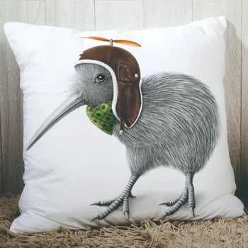 

Fashion Animal Style Kiwi Bird Cushion Cover home Decorative Throw Pillow Case Car Seat polyester Pillowcase Almofadas Cojines