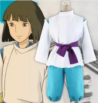 

Classic Spirited Away Sen to Chihiro no Kamikakushi White Dragon Haku Nigihayami Kohakunushi Kimono Uniform Cosplay Costume