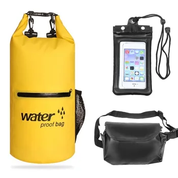

10L/20L Waterproof Bag Set With Phone Pouch Waist Bag Outdoor Dry Bag Kayaking Swimming Camping River Trekking Water Resistance