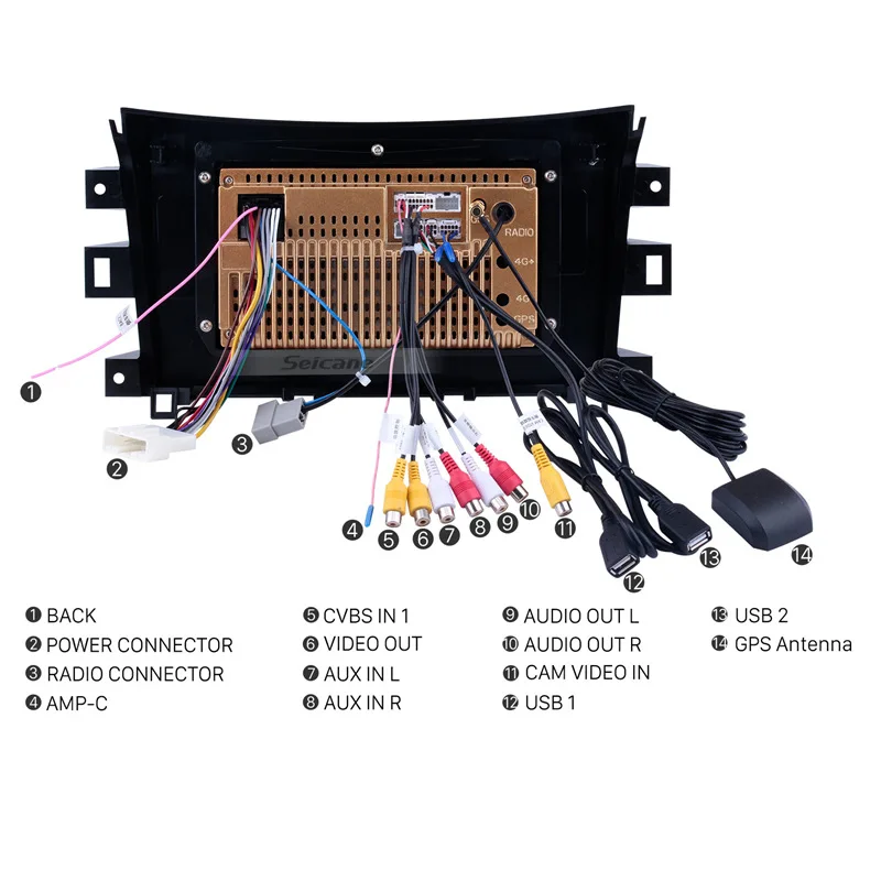 Seicane Android 8 1 10 &quotGPS автомобильное радио 2 Din для Nissan NAVARA Frontier NP300 2011 2012 2013 2014 2015 2016 Wifi