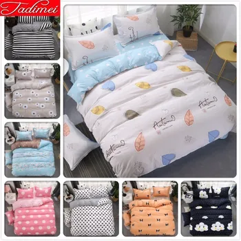 

New Fashion Modern Duvet Cover Bedding Set Adult Kid Child Soft Cotton Bed Linen Single Twin Full Double Queen King Size 150x200