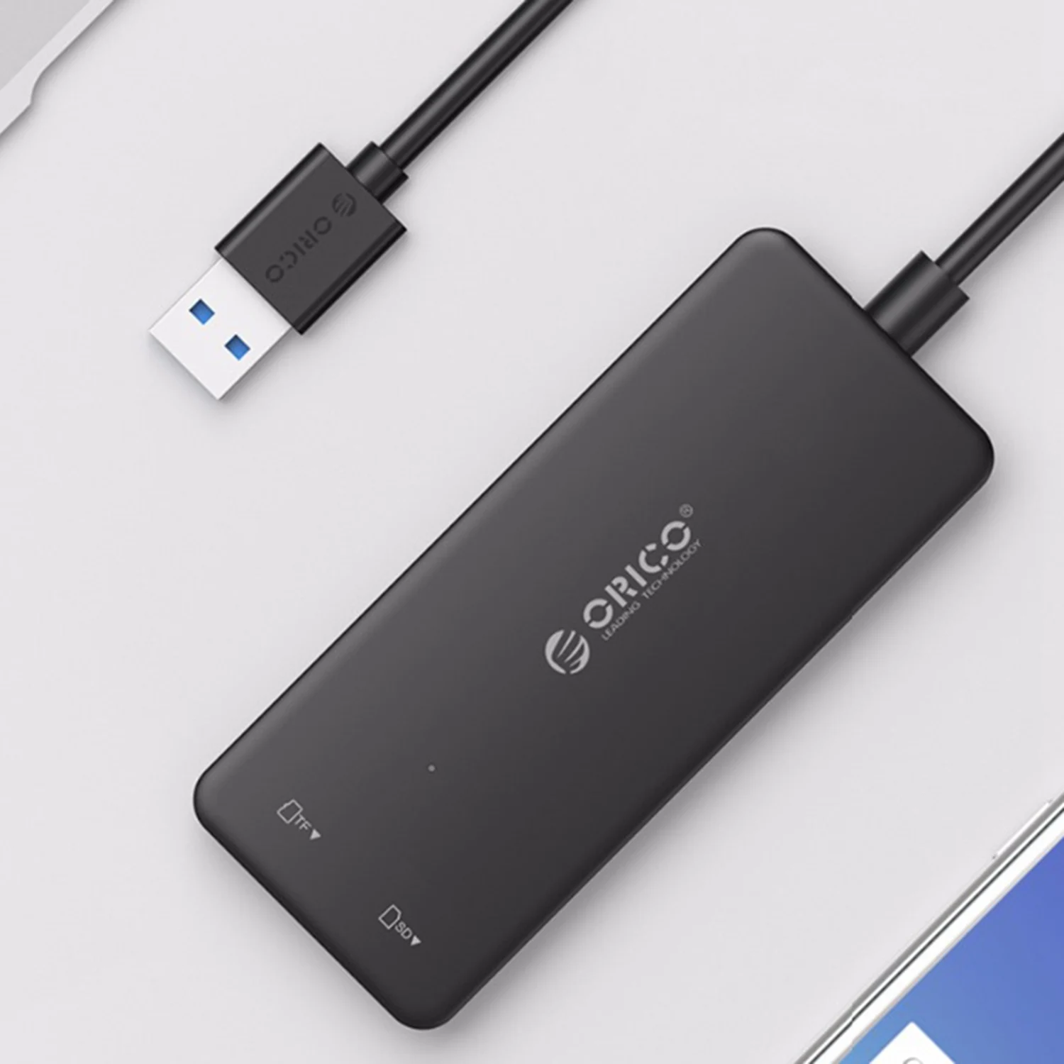 Orico H3Ts-U3 Многофункциональный 3 порта Usb 3,0 концентратор с Sd/Tf кард-ридер карта памяти ридер адаптер