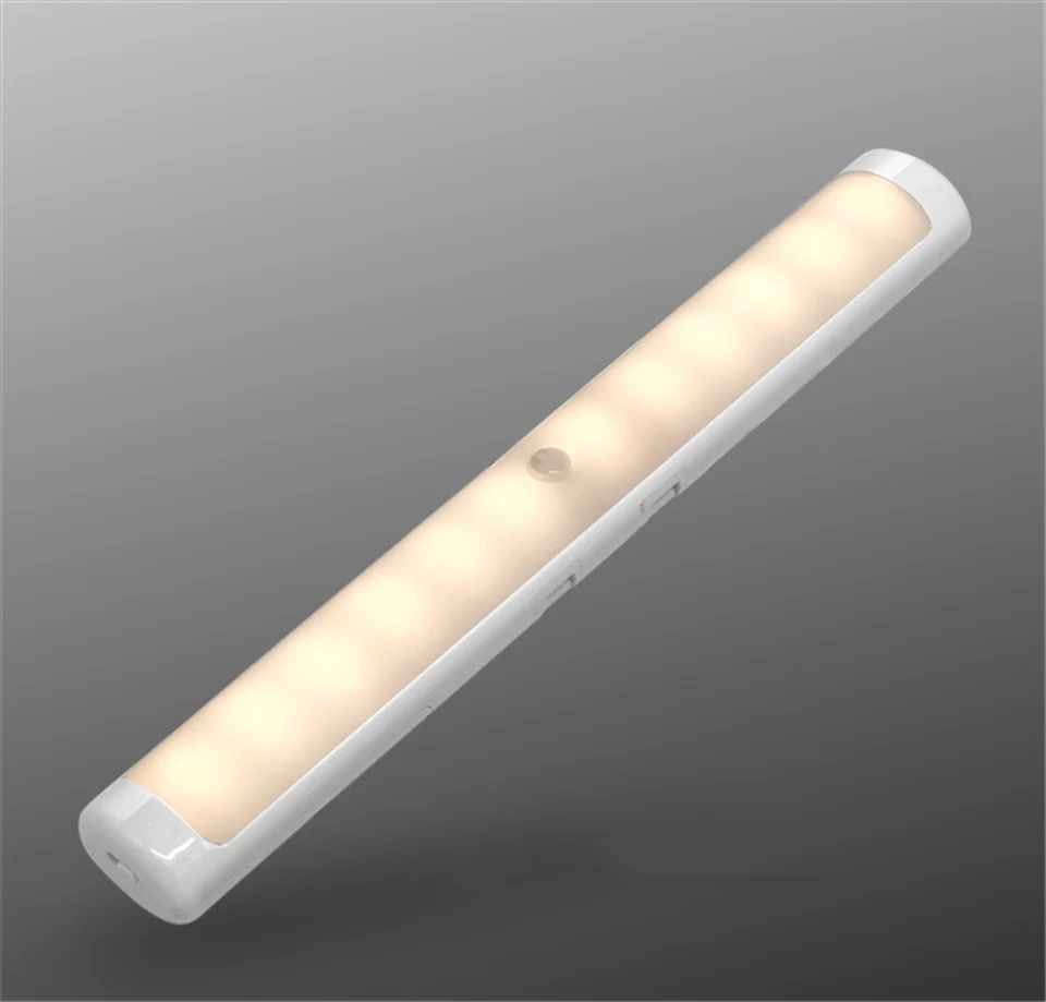 USB аккумуляторная батарея led поворотный шкаф ночник ИК датчик движения Авто