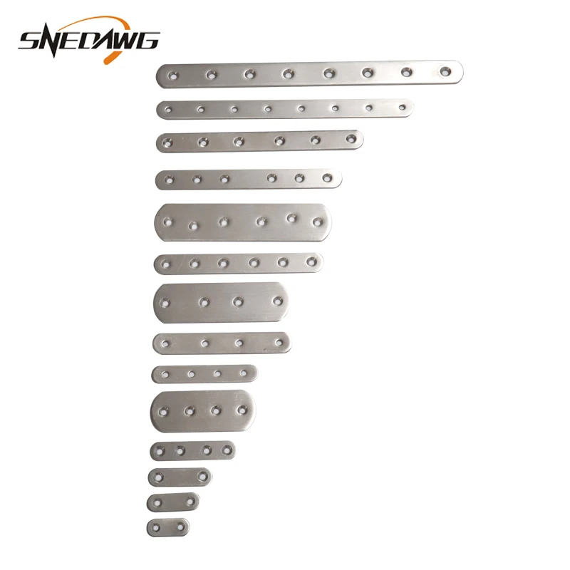 

2pcs Straight Type Corner Bracket Furniture Stainless Steel Bracket 37x16x2/47x16x2mm Corner Bracket for Cabinet Table Bed