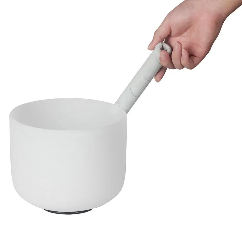 

8 inch Frosted Quartz Crystal Singing Bowl Music Bowl for Chakra balancing/Yoga/Meditation Percussion Instrument