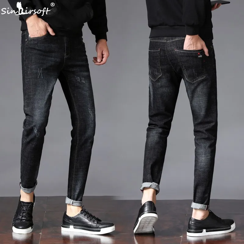 

New Listing Men's Spring Street Sports Pants Casual Pants Jogging Pants Thin Section Riding Denim Retro Jeans Men Casual Cowboy