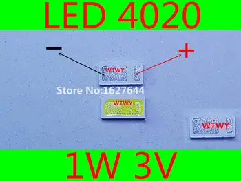 

1000pcs For EVERLIGHT LED LCD TV Backlight Application LED 4020 LED Backlight Cool white High Power 1W 3V 97LM LED Backlight TV