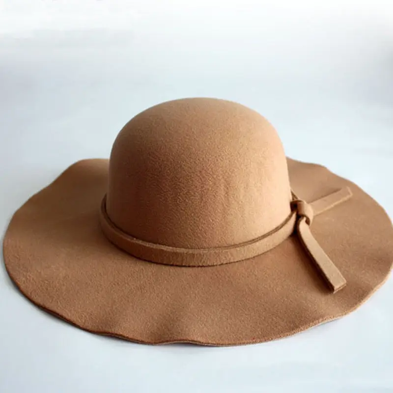Ladies Women Wool Floppy Felt Fedora 