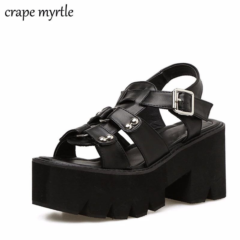 

platform shoes gladiator sandals women summer shoes ankle strap heels sandales femmes strass women chunky sandals shoes YMA258