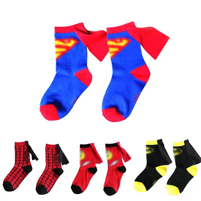 

1 Pair New Spring Summer Kids Cotton Character Marvel Socks Cute Pattern Comfortable Soft Sewing Dance Baby Socks Kids