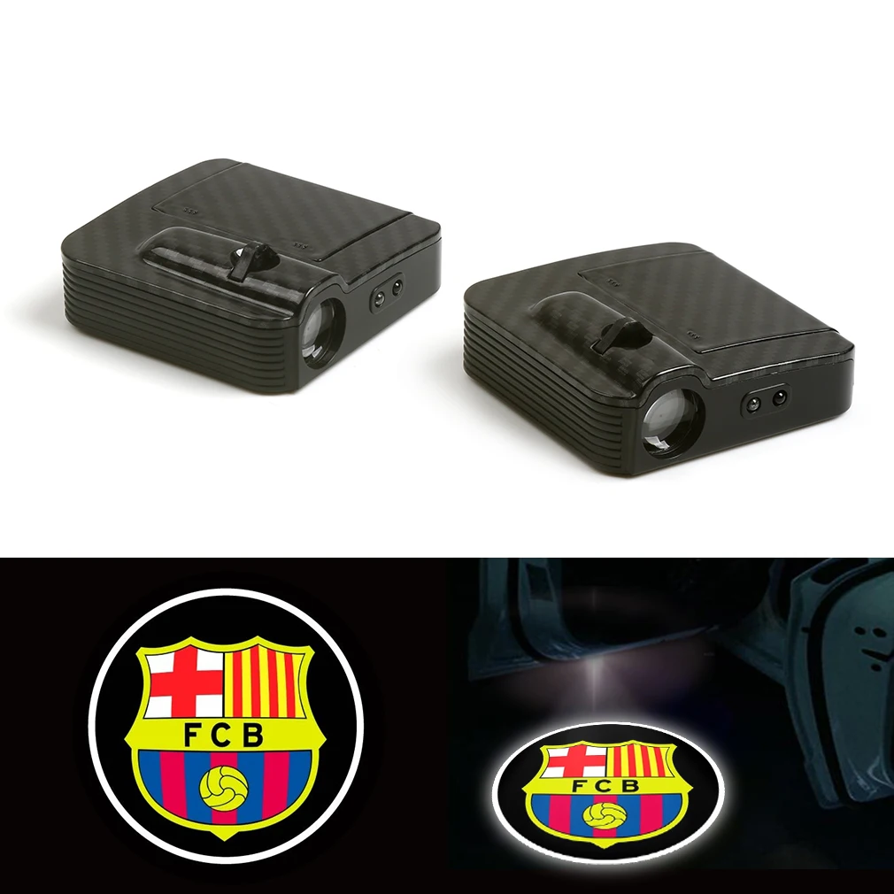 

New Fit For Fъtbol Club Barcelona FCB Car Logo Door Ghost Shadow Laser Projector Light 12V Pair