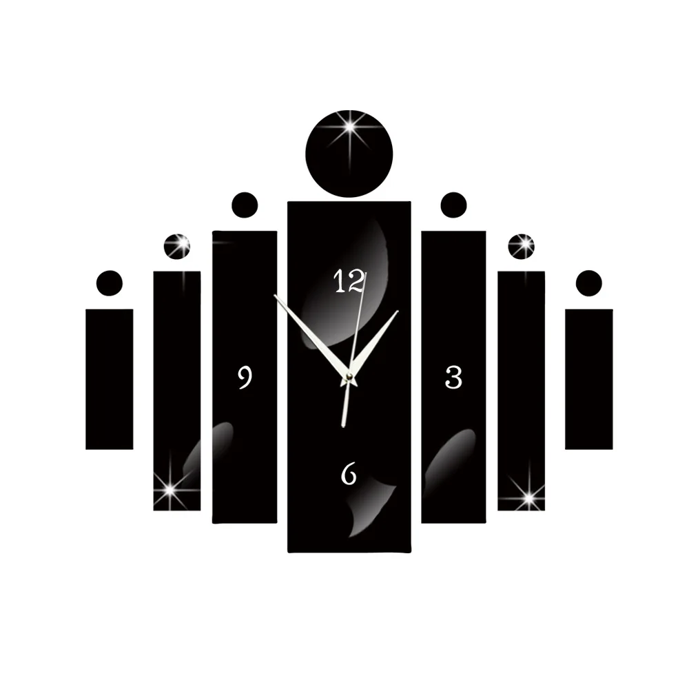 

Funlife Mirror paste Technology Digital Bell Mirror three-dimensional clock study bedroom clock mirror wall stickers