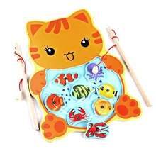 Рыбалка игры магнитные игрушки деревянные настольная игра-головоломка обучения Развивающие детские игрушки