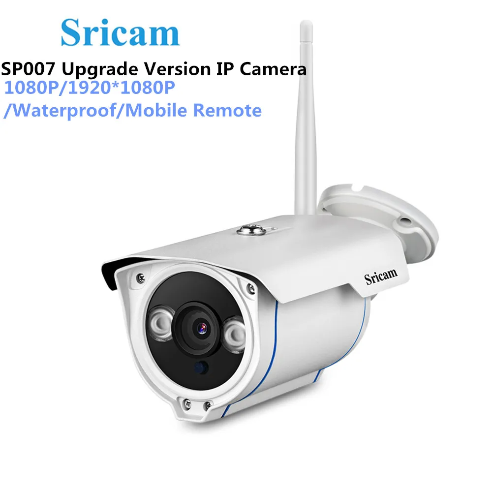 Sricam SP007 1080P HD 2,0 МП беспроводная камера видеонаблюдения ip-камера ночного видения Водонепроницаемая наружная беспроводная камера для смартфона ПК IR Cut