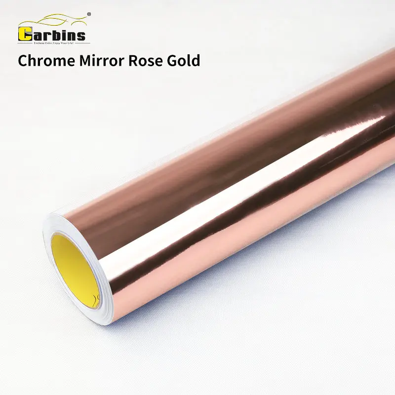 Carbins розовое золото хром зеркало винил для всего тела автомобиля обертывание