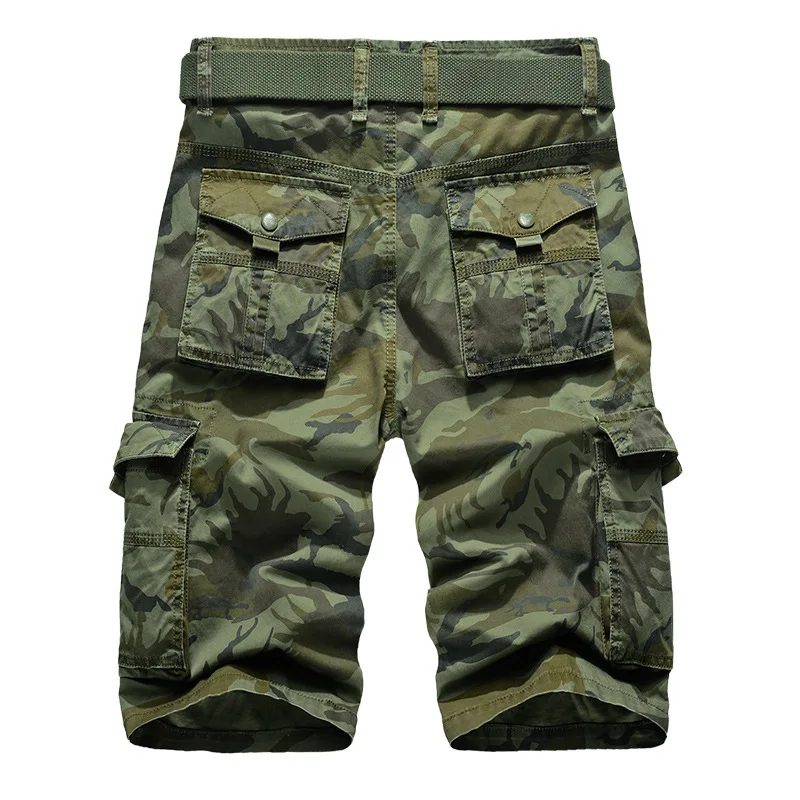 Мужские камуфляжные карго-шорты камуфляжные Большие размеры 29-44 мужские s повседневная одежда мужские свободные рабочие шорты мужские военные короткие штаны