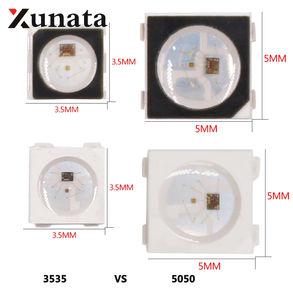 Индивидуально адресуемый светодиодный чип SK6812 Mini 3535 5050 SMD RGB 5 в постоянного тока