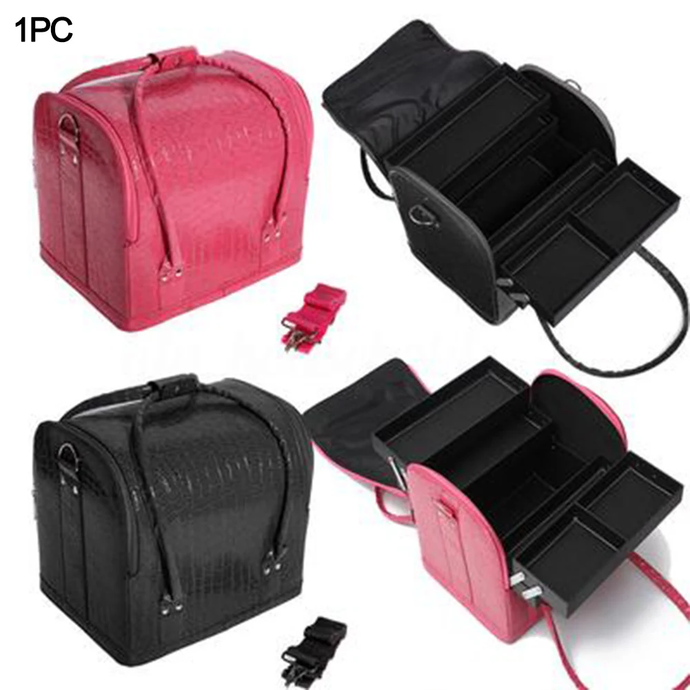 Comprar Bolsos de maquillaje para mujer estuches cosméticos moda PU cuero de lujo cocodrilo viajes profesionales estuches cosméticos gran capacidad Durable