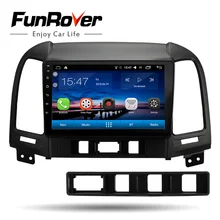 Funrover 2 din Android 8.0 Car Radio Multimedia video player di navigazione gps Per Hyundai Santa Fe 2005-2012 gps unità di testa stereo