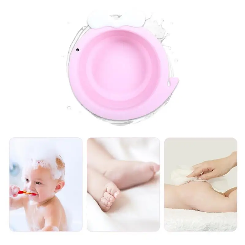 Thicken Baby Portable Cute Washbasin Kids Bath Tub Infant Face Foot Bathtub Newborn Infant Face Foot Butt Wash Basin for Babies