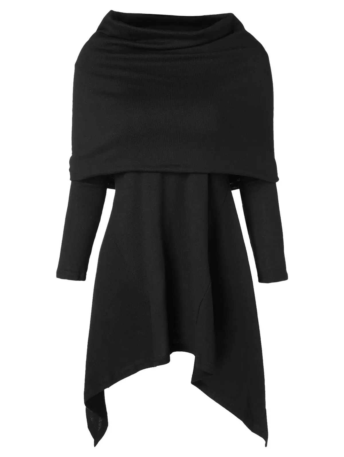  Wipalo 2019 Fall Winter Women Hooded Long Sleeves Asymmetrical Knitwear Casual Solid Pullovers Swea