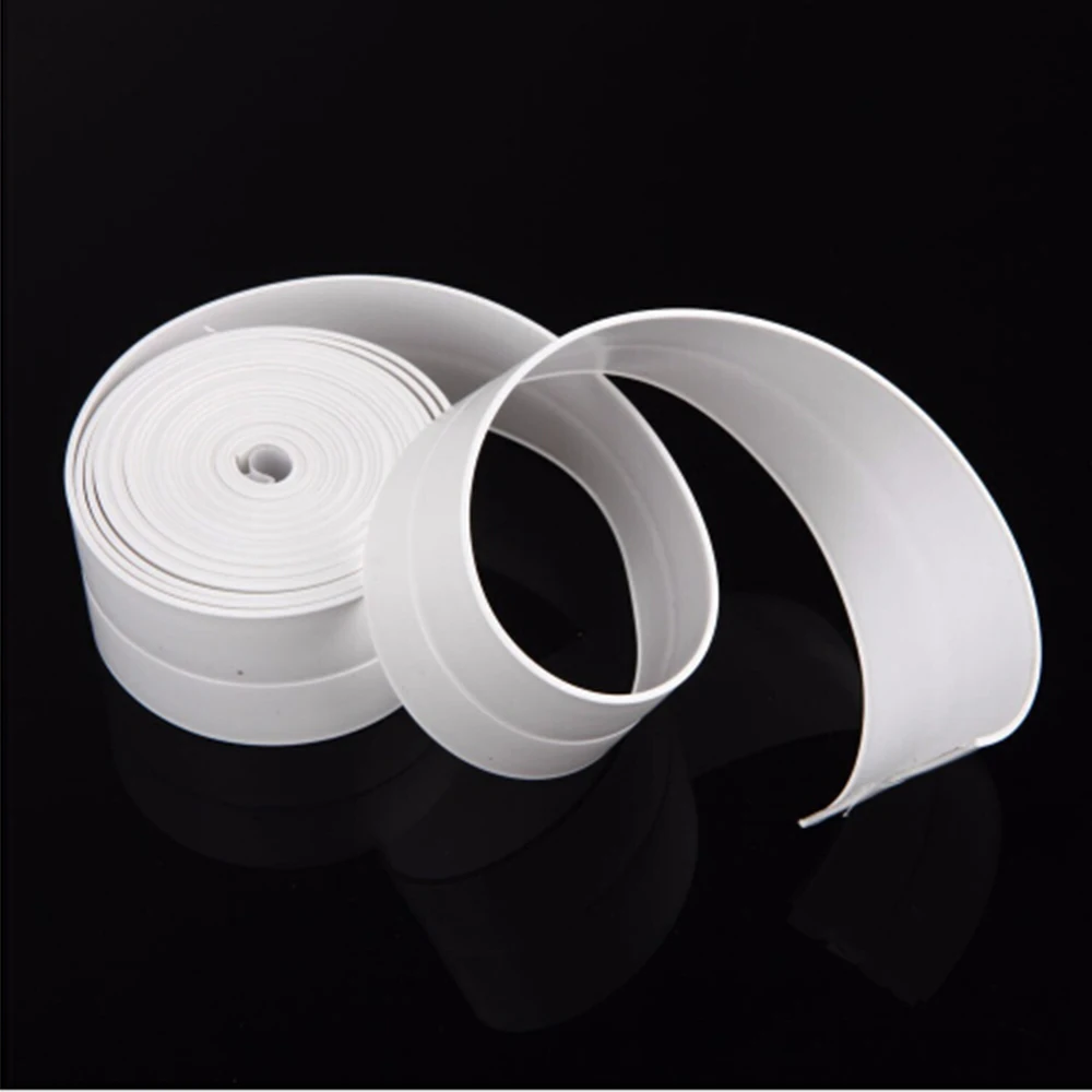 

White Kitchen Bath Wall PVC Sealing Strip Self Adhesive Sink Edge Tape Mildew Resistant Waterproof 2.2cm*3.2m