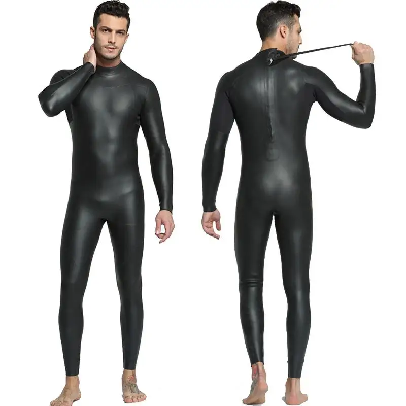 

Diving Suit One Piece Swimsuit 3mm Neoprene Winter Long Sleeve Wetsuit Men Lock Temperature Leather Surfing Snorkeling Suit