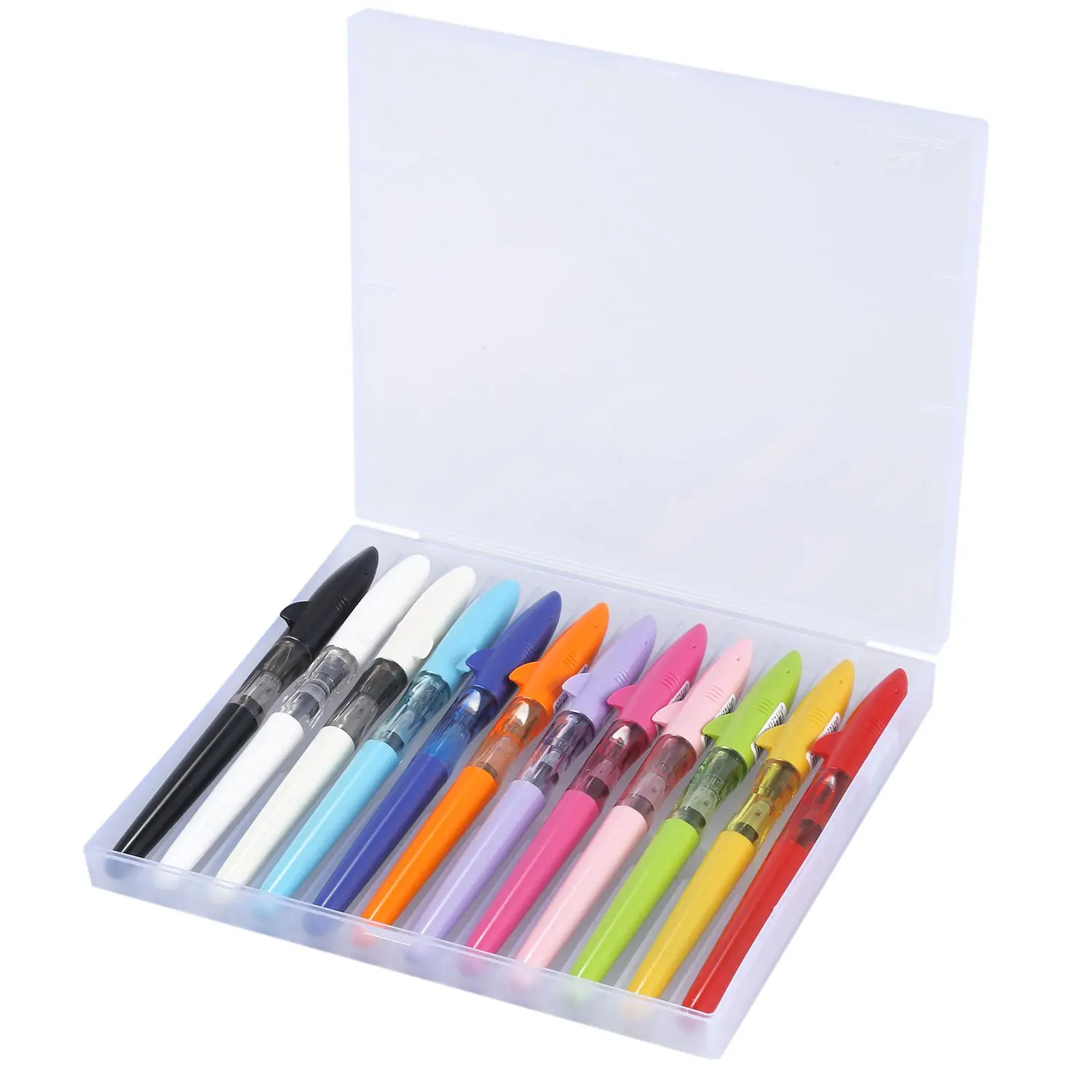 

AAAJ-12pcs/box JINHAO SHARK Series Fountain Pen Candy Color Kawaii Shark Cover Student Practise Ink Pen with A Box
